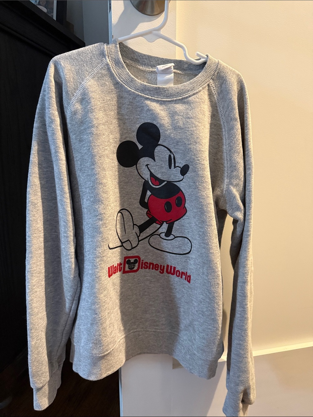 Kids Disney Gray Sweatshirt with Classic Mickey Graphic